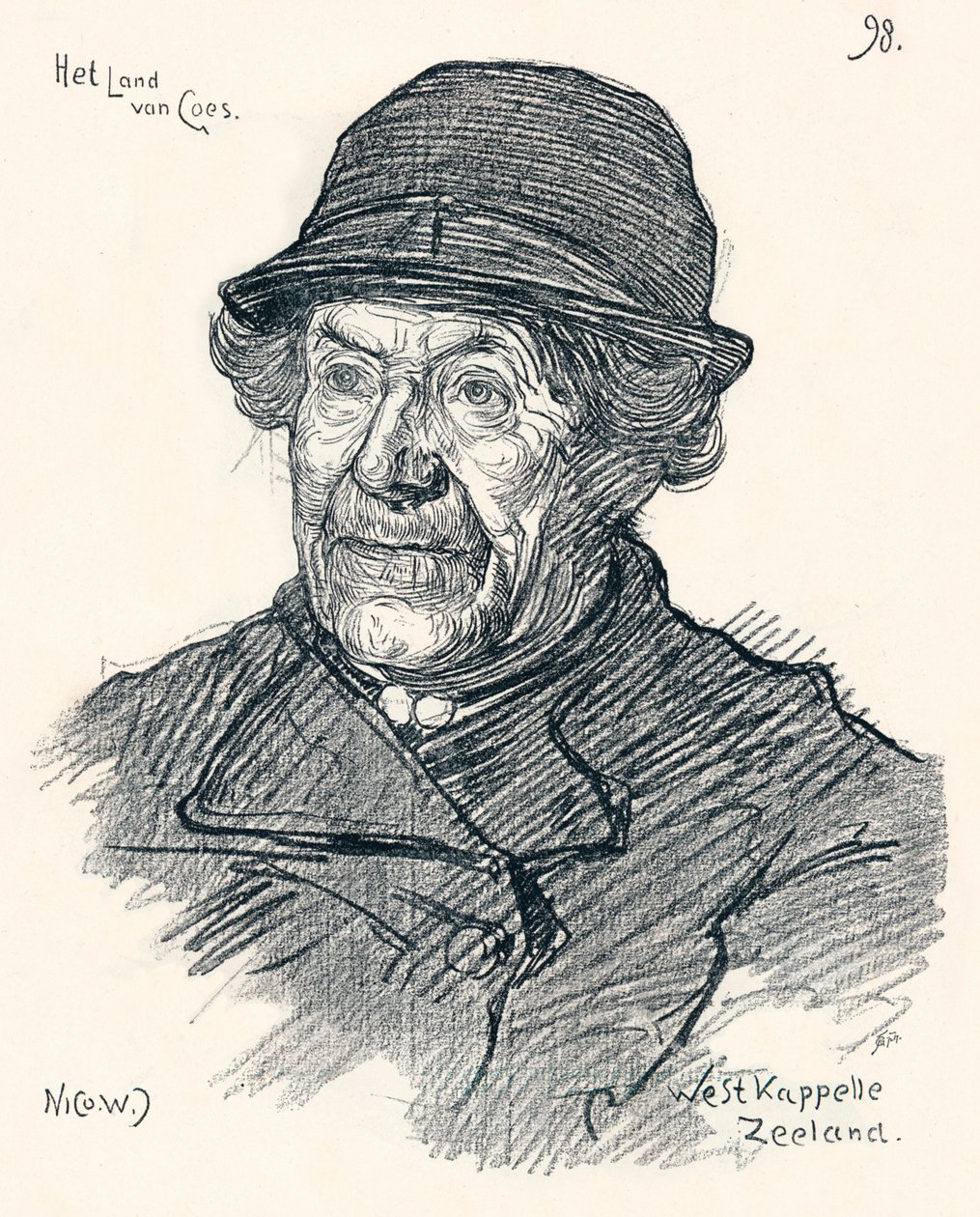 Skisse av Nico Jungmann, c1900 av Nicolaas Wilhelm Jungmann