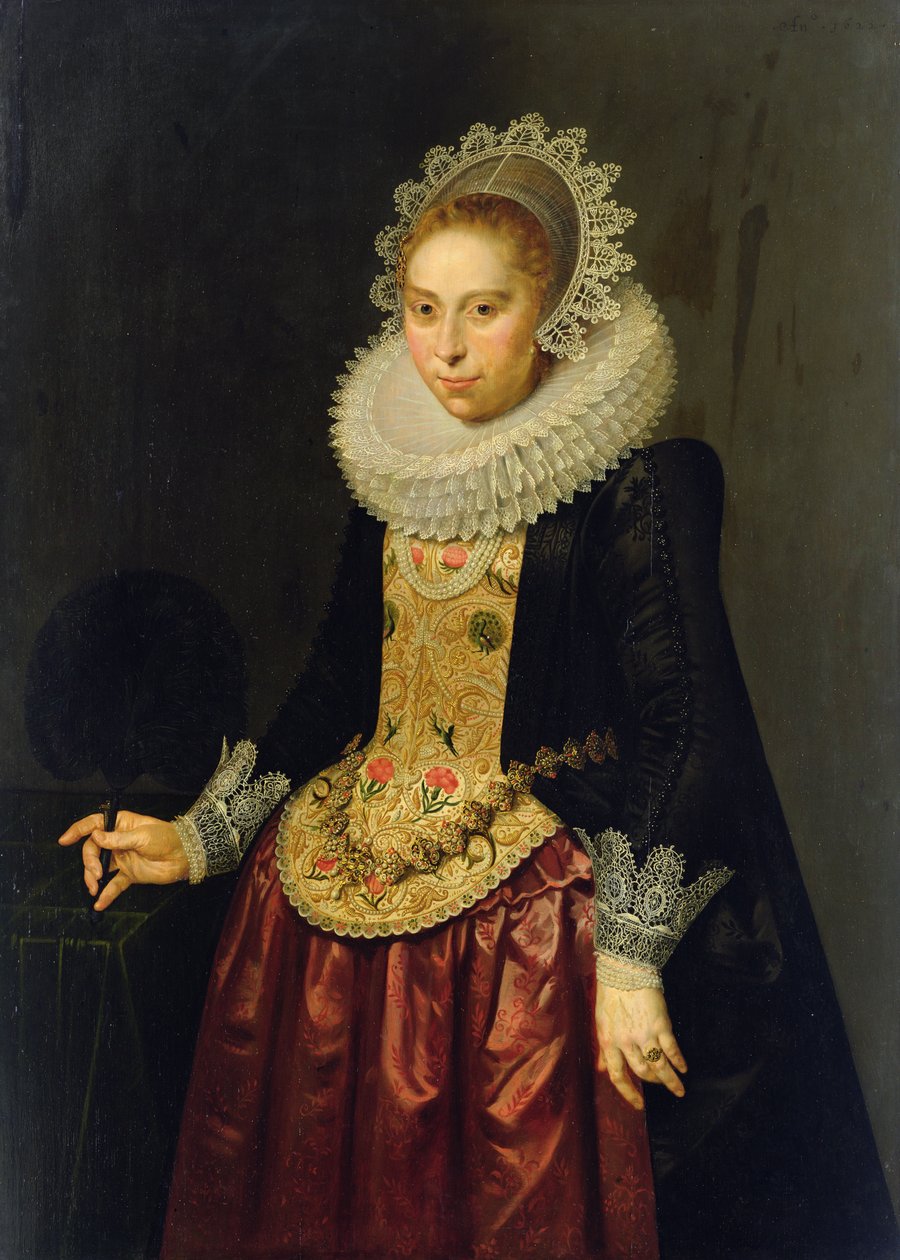Portrait of a Young Lady, 1622 (olje på eikepanel) av Nicolaes Eliasz