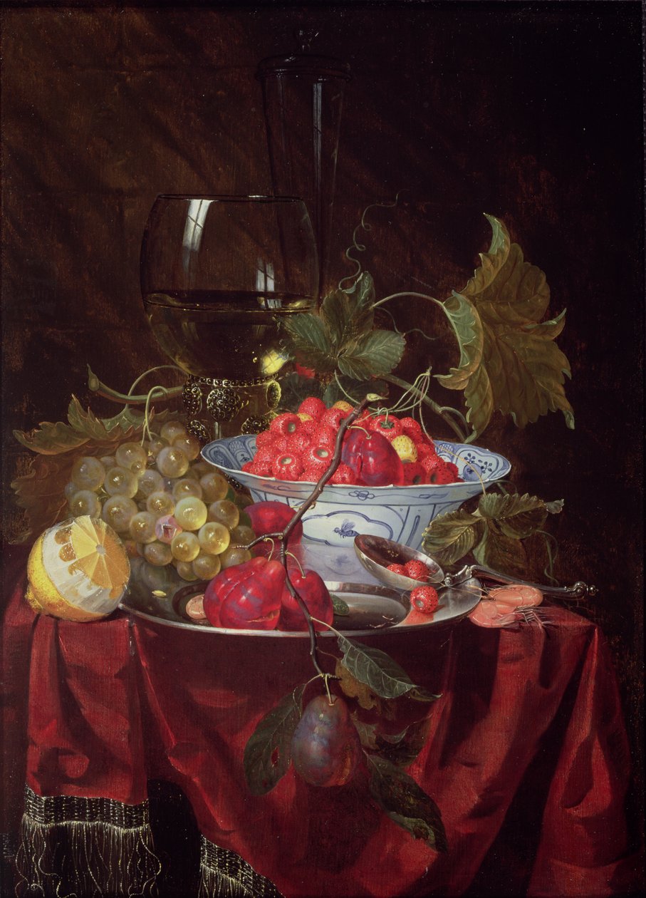 A Still Life of Fruit, 1660 (panel) av Nicolaes Van Gelder