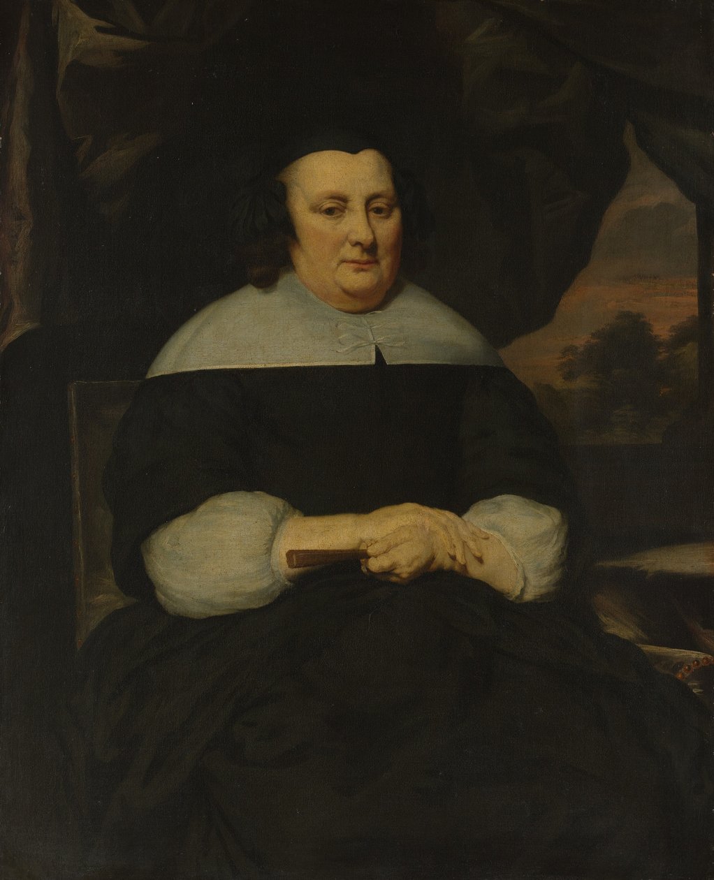 Portrett av en kvinne, ca. 1665-70. av Nicolaes Maes