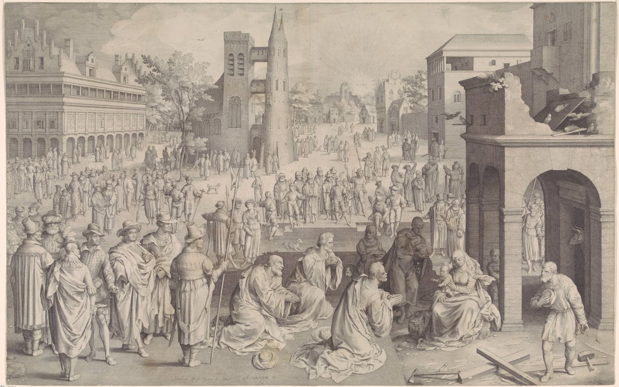 Tilbedelse av kongene av Nicolaes de Bruyn