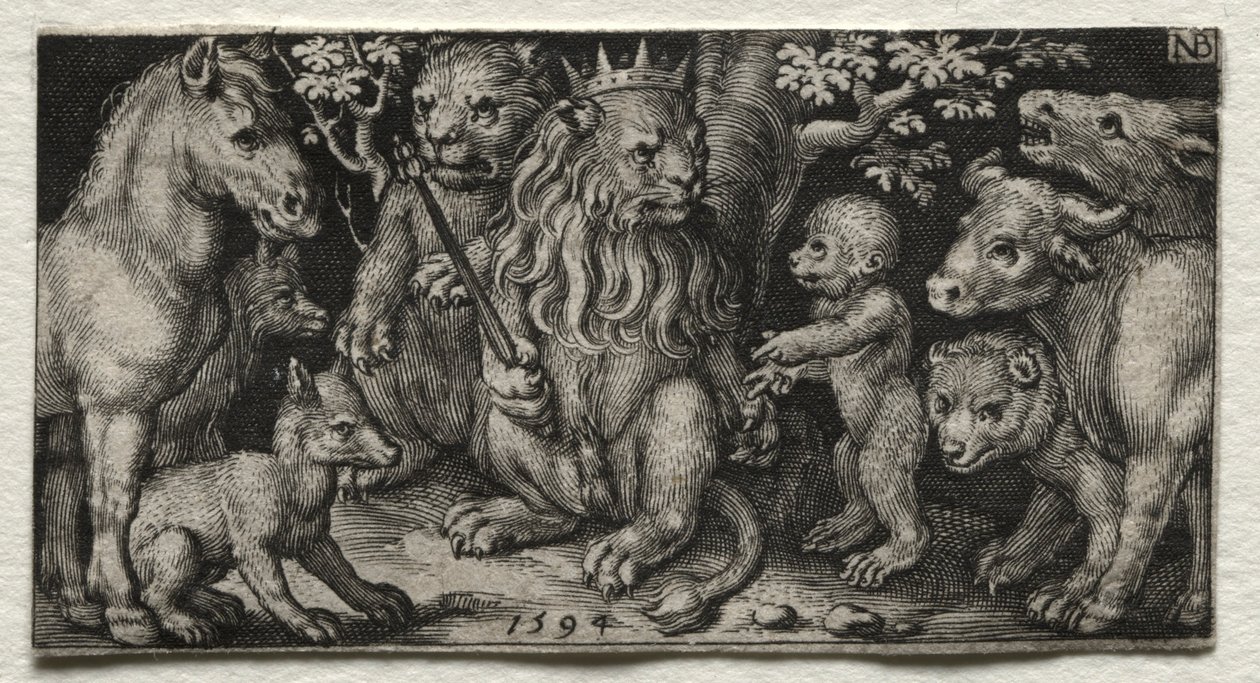 Dyrenes konge, 1594. av Nicolaes de Bruyn