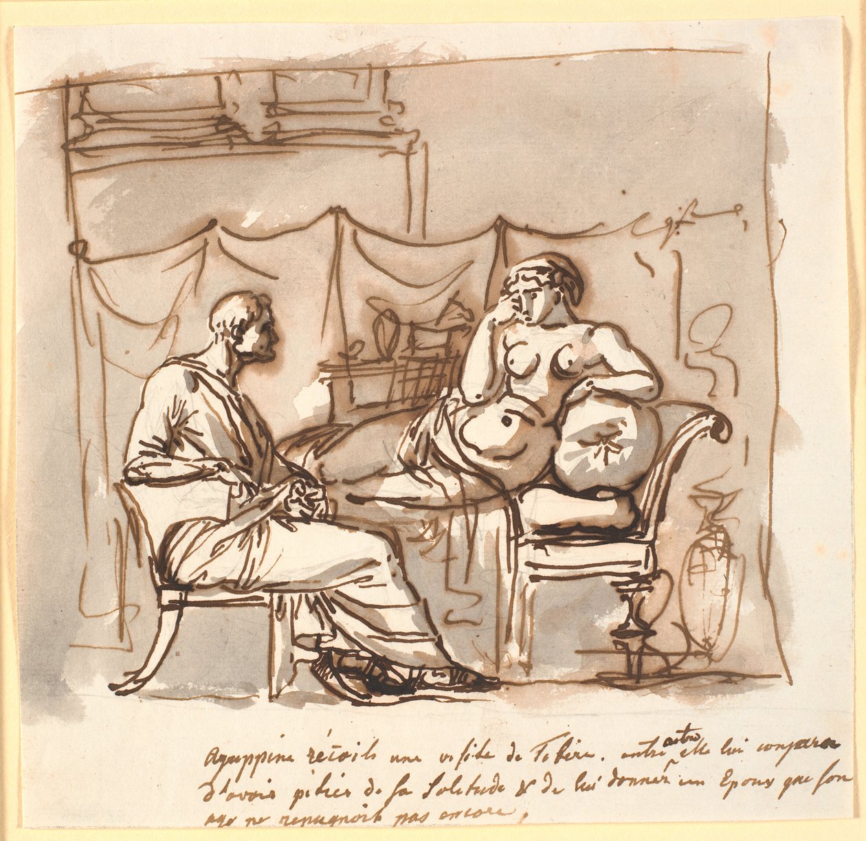 Agrippina ber Tiberius om å gi henne en mann av Nicolai Abildgaard