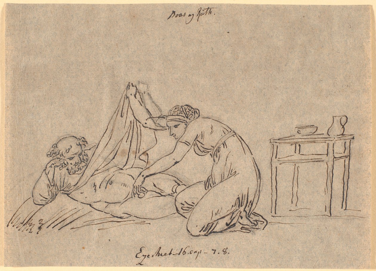 Ruth Caressing Boas av Nicolai Abildgaard