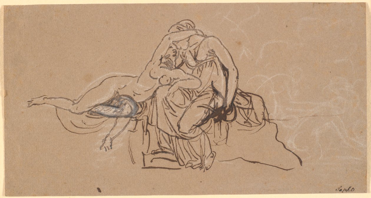 Sappho og Mytilene av Nicolai Abildgaard