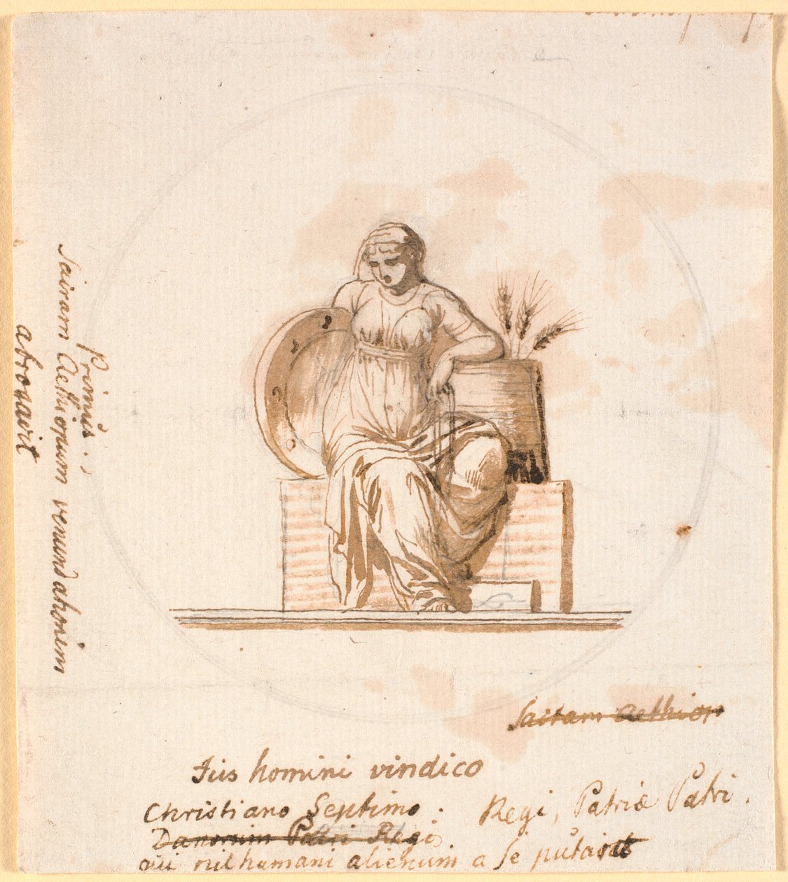 Sittende allegorisk kvinneskikkelse av Nicolai Abildgaard