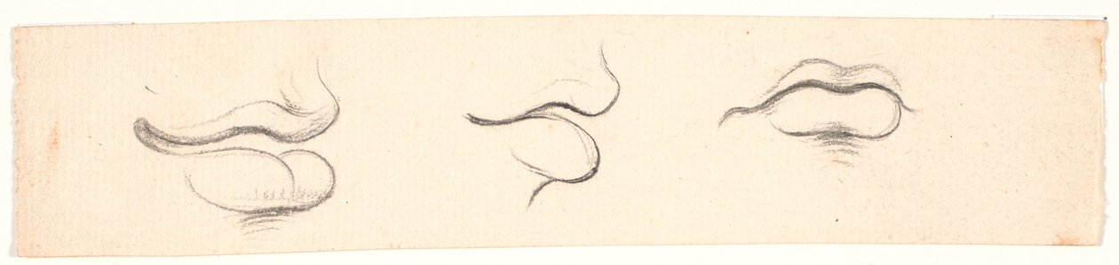 Tre studier av munner av Nicolai Abildgaard