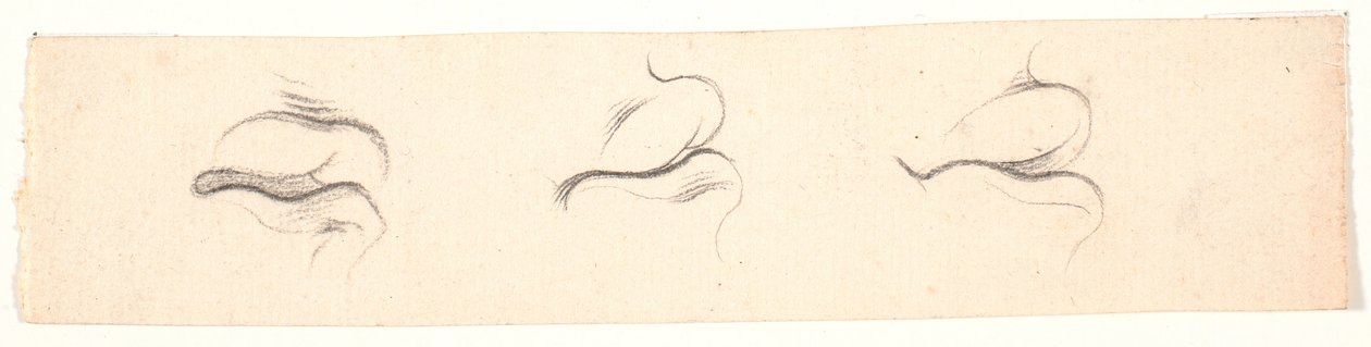 Tre studier av munner av Nicolai Abildgaard