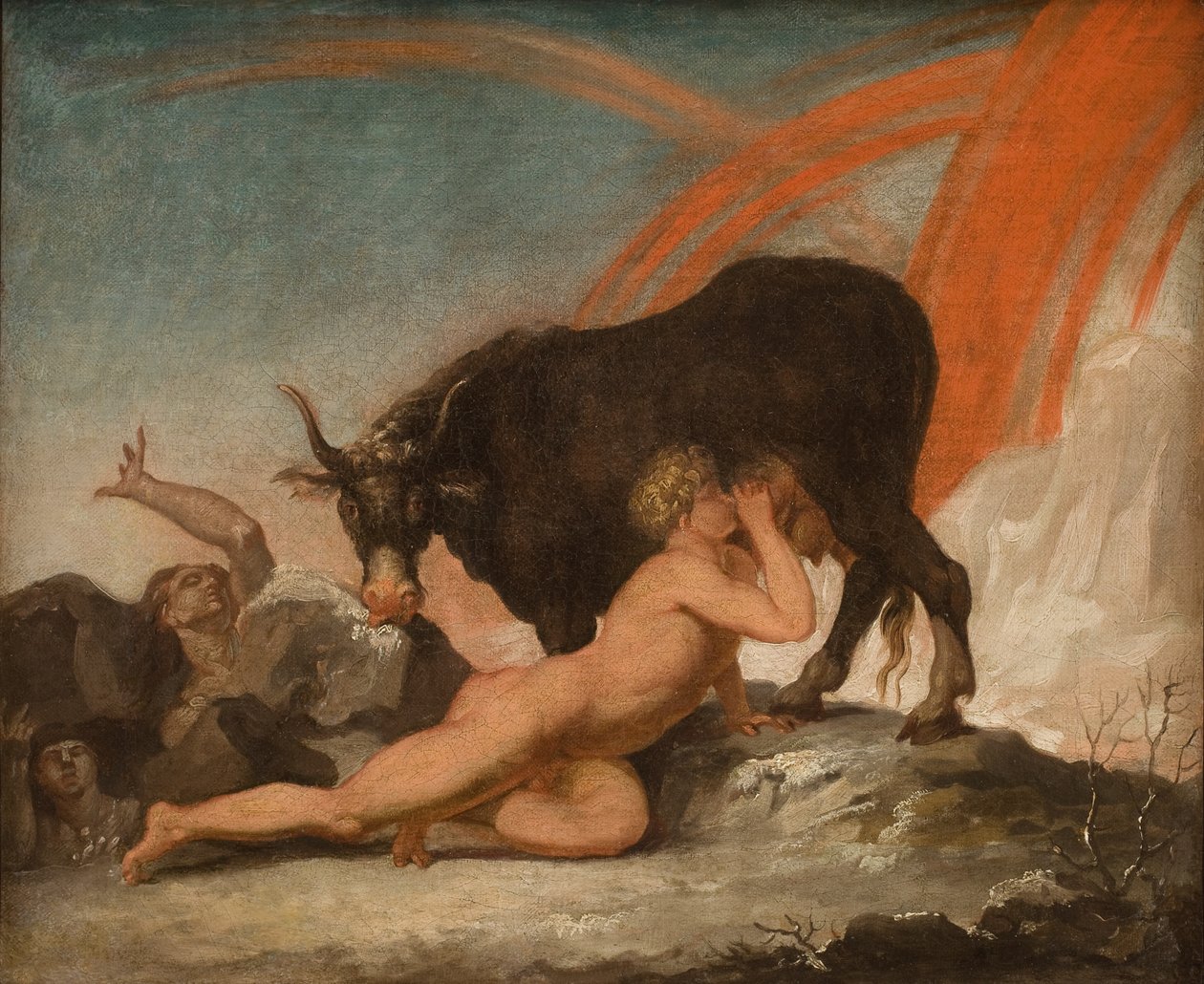 Ymir dier kua Audhumla av Nicolai Abildgaard
