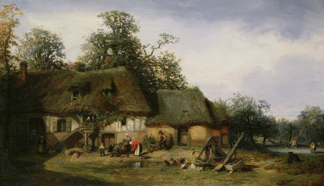 En gård i Normandie av Nicolas Louis Cabat