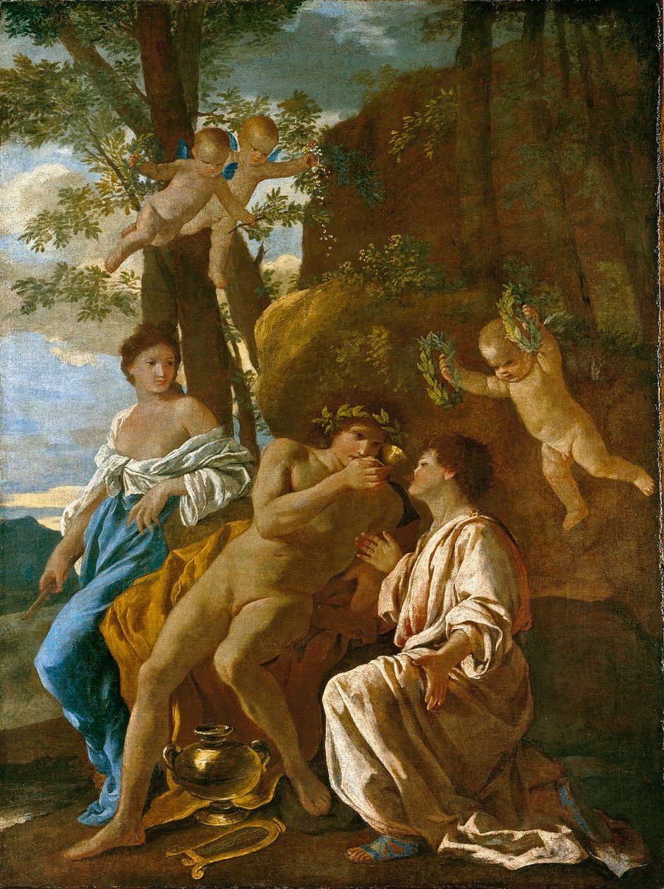 LInspiration du poète (Niedersachsen statsmuseum) av Nicolas Poussin