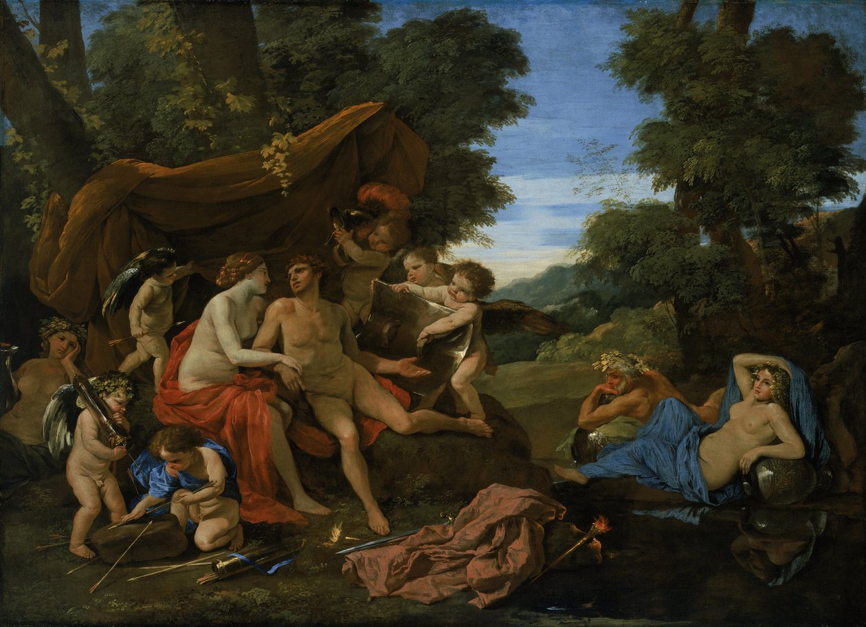 Mars og Venus av Nicolas Poussin