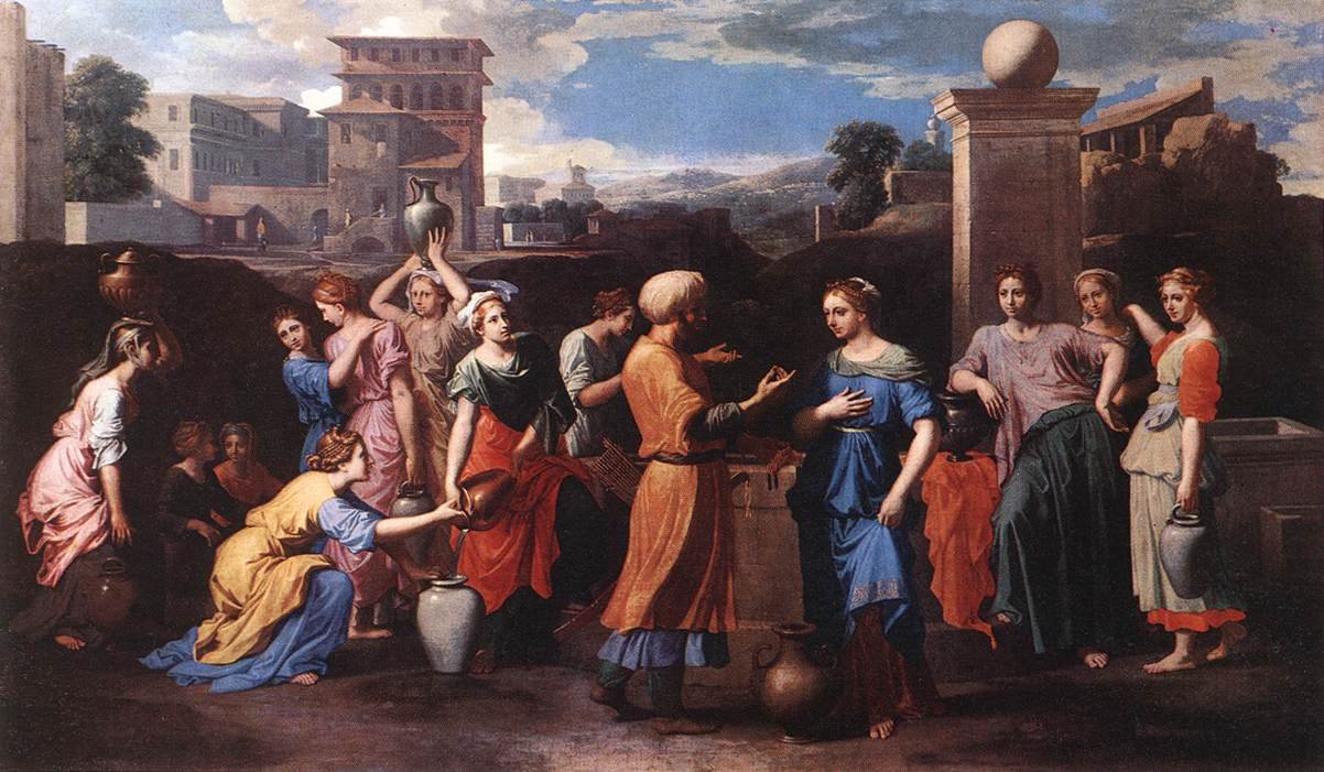 Rebecca ved brønnen av Nicolas Poussin