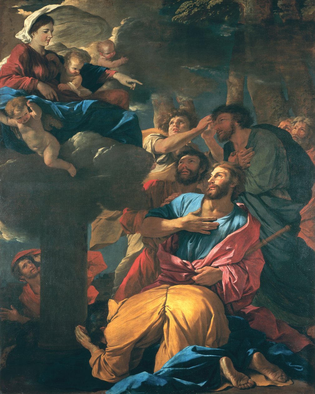 The Apparition of the Virgin the St. James the Great, c.1629-30 av Nicolas Poussin