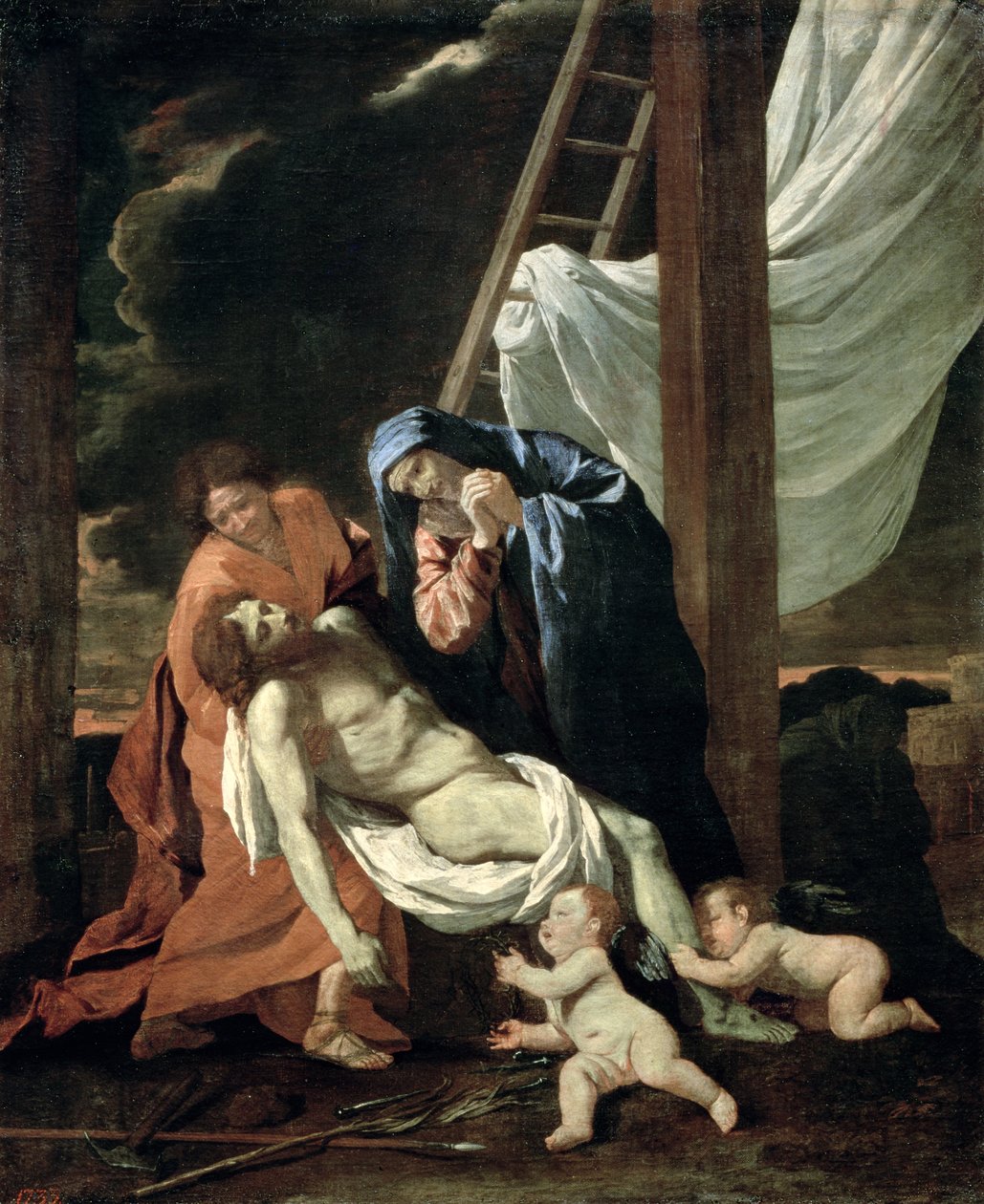 Deponeringen, ca.1630 av Nicolas Poussin