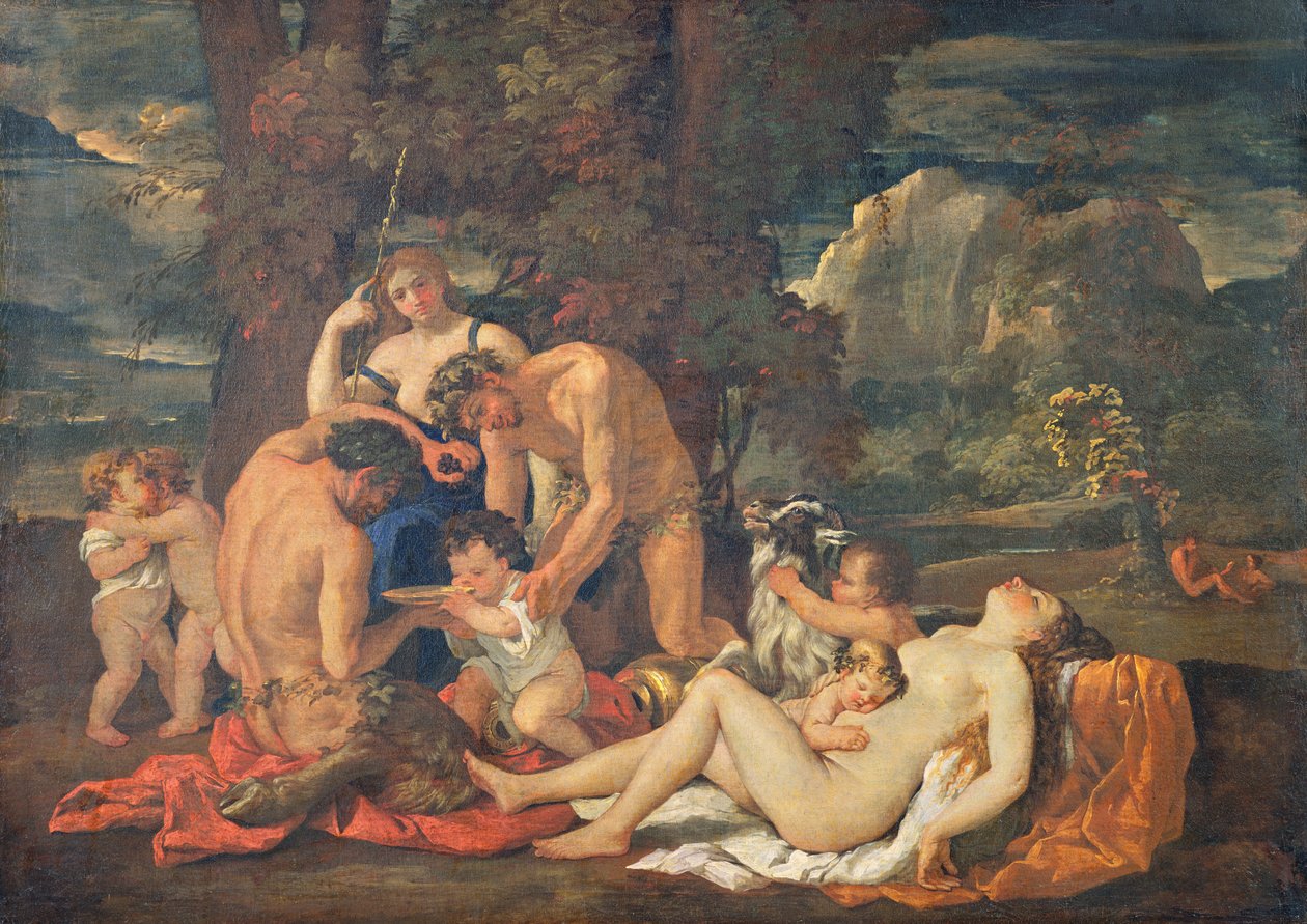 The Infancy of Bacchus, eller The Little Bacchanal, ca. 1624-25 av Nicolas Poussin