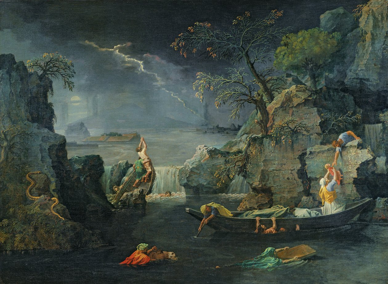 Vinter, eller flommen, 1660-64 av Nicolas Poussin