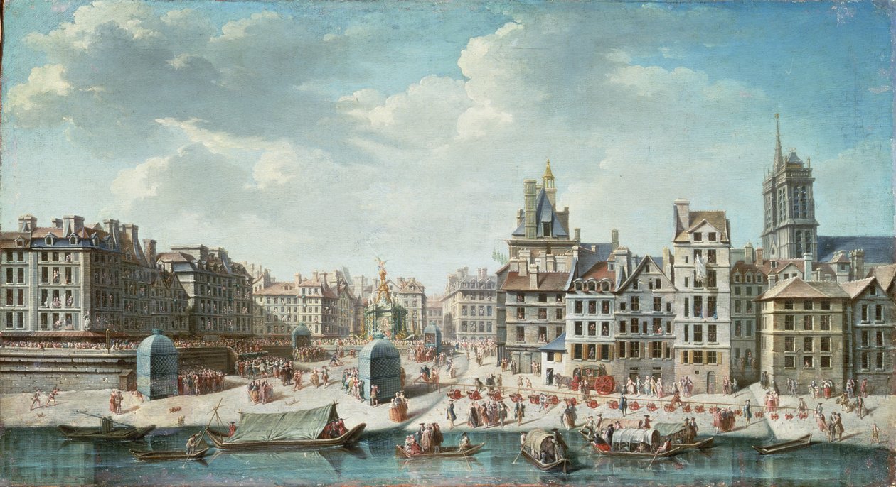 Place de Greve, Paris av Nicolas Raguenet