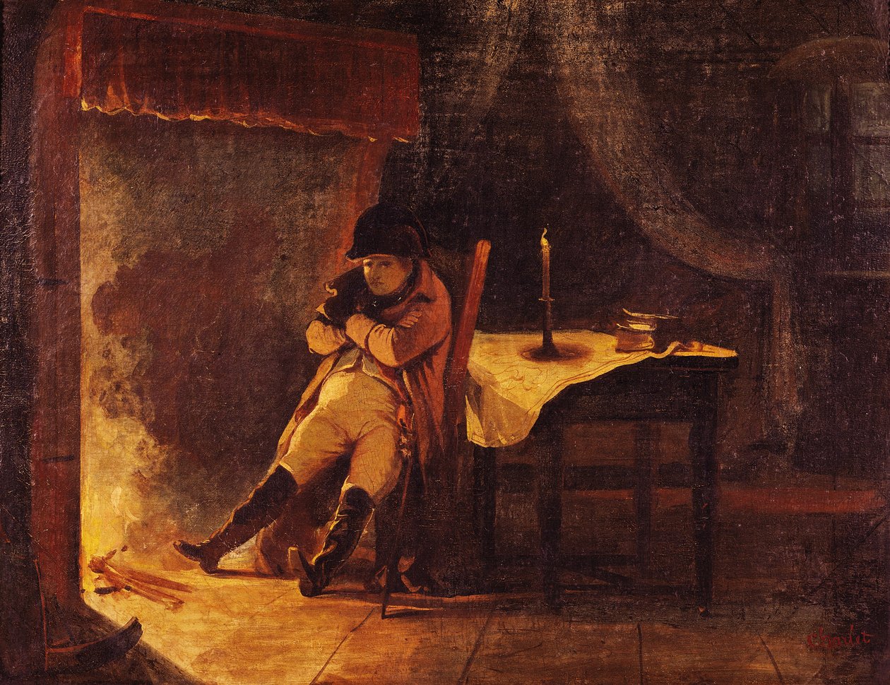 Kvelden i slaget ved Champaubert, 1814 av Nicolas Toussaint Charlet
