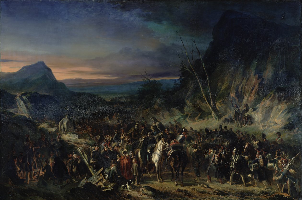 The Ravine, kampanje fra 1809, 1843 av Nicolas Toussaint Charlet