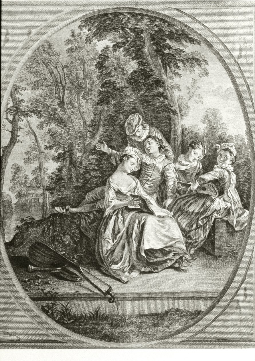 Musikkklasse (gravering) av Nicolas (after) Lancret