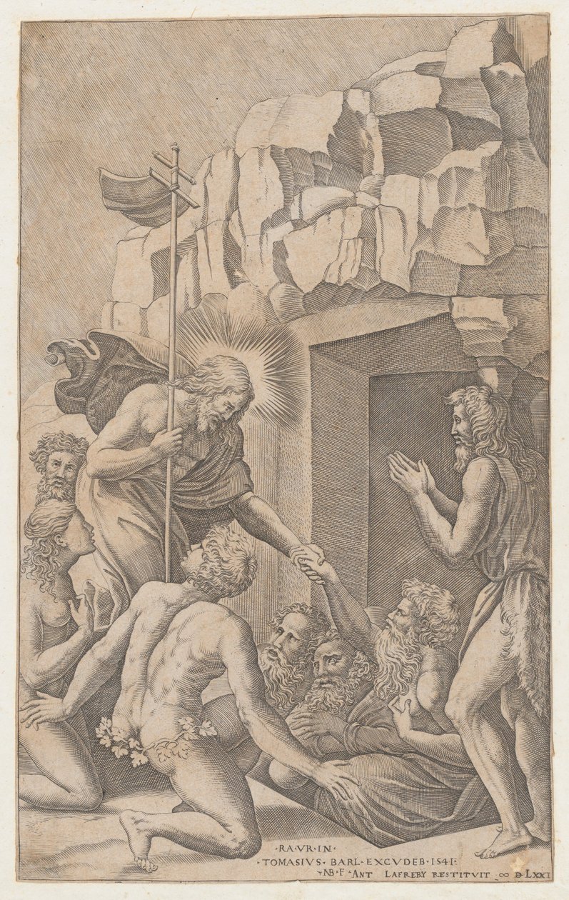 Kristus i Limbo, etter Raphael, 1541., 1541. av Nicolas Beatrizet