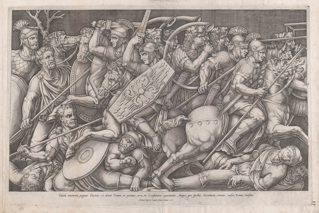 Mirror of Roman Magnificence: Daican War, 1553., 1553. av Nicolas Beatrizet