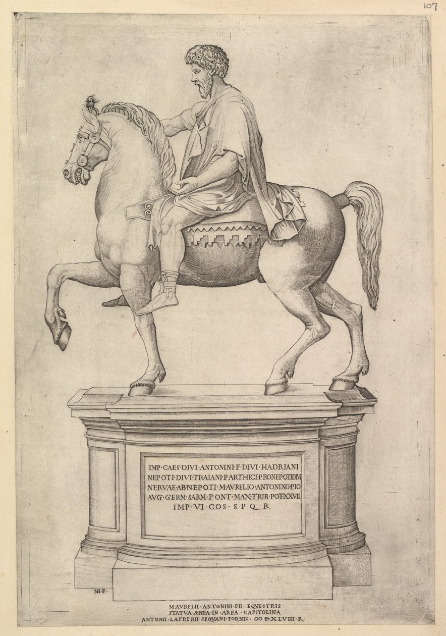 Mirror of Roman Magnificence: Marcus Aurelius, 1500-tallet. av Nicolas Beatrizet