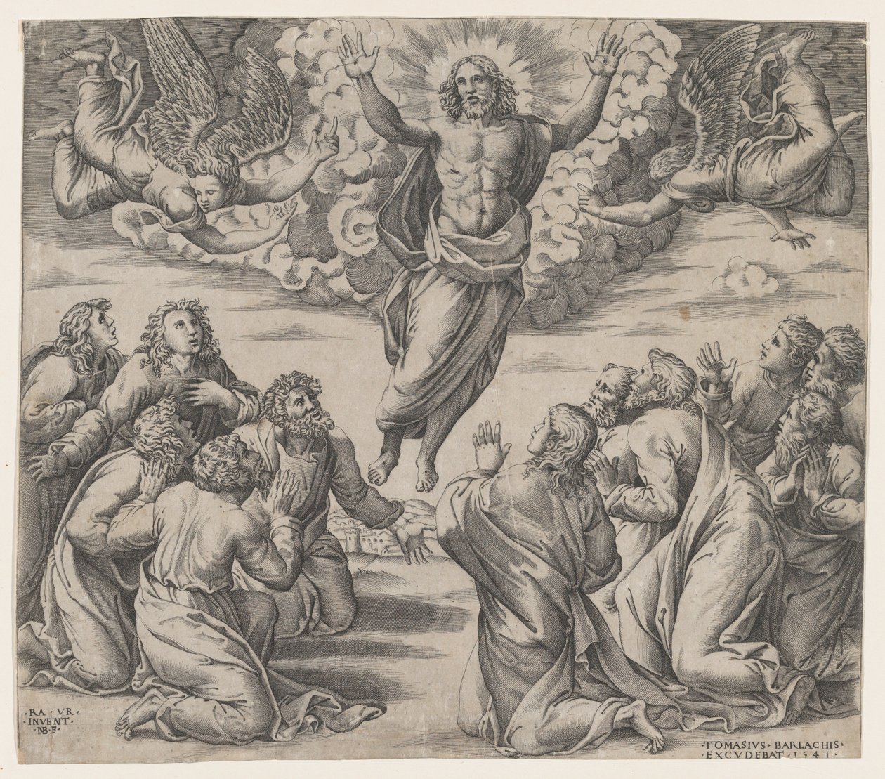 Transfigurasjonen, etter Raphael, 1541., 1541. av Nicolas Beatrizet