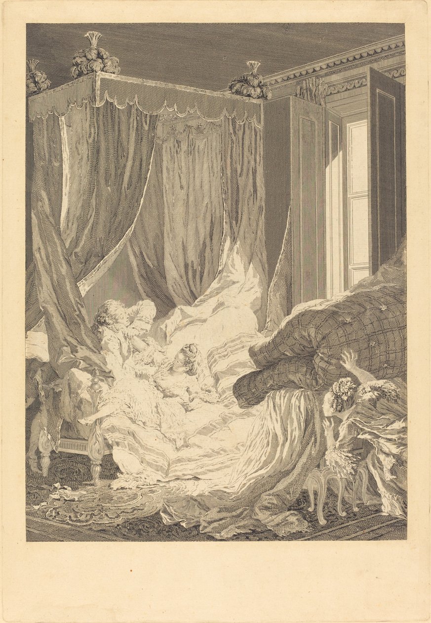 Den indiskrete kona av Nicolas Delaunay after Pierre Antoine Baudouin