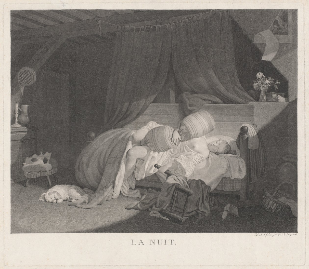 La Nuit Night, 1780-tallet. av Nicolas Francois Regnault