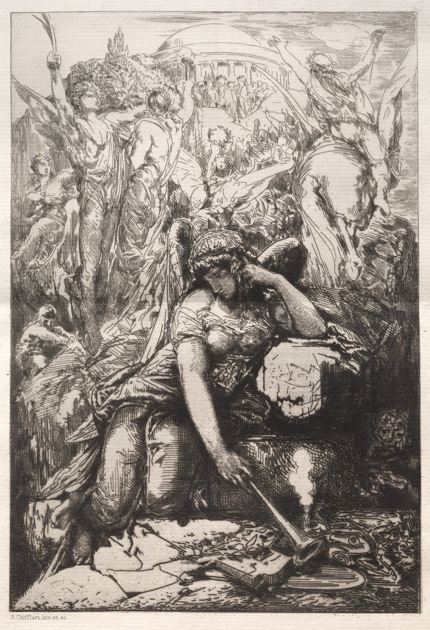Melankoli. av Nicolas François Chifflart