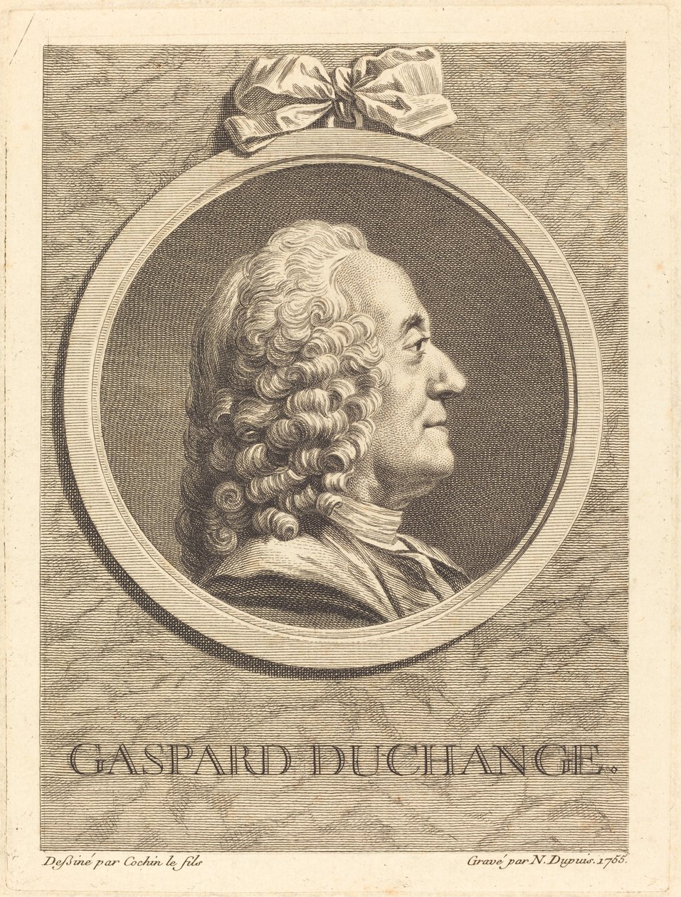Gaspard Duchange av Nicolas Gabriel Dupuis after Charles Nicolas Cochin II