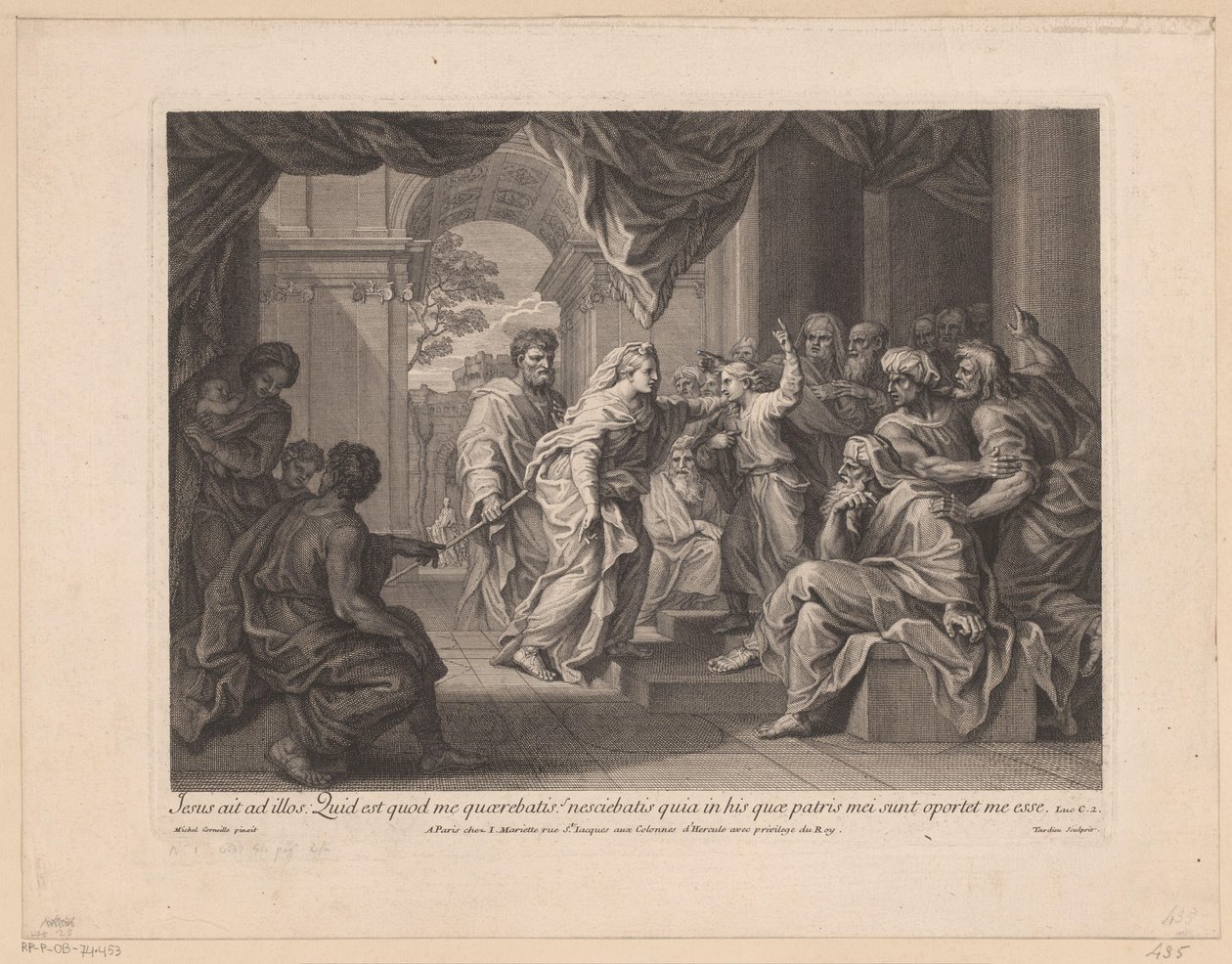 Tolv år gamle Jesus i tempelet av Nicolas Henri Tardieu
