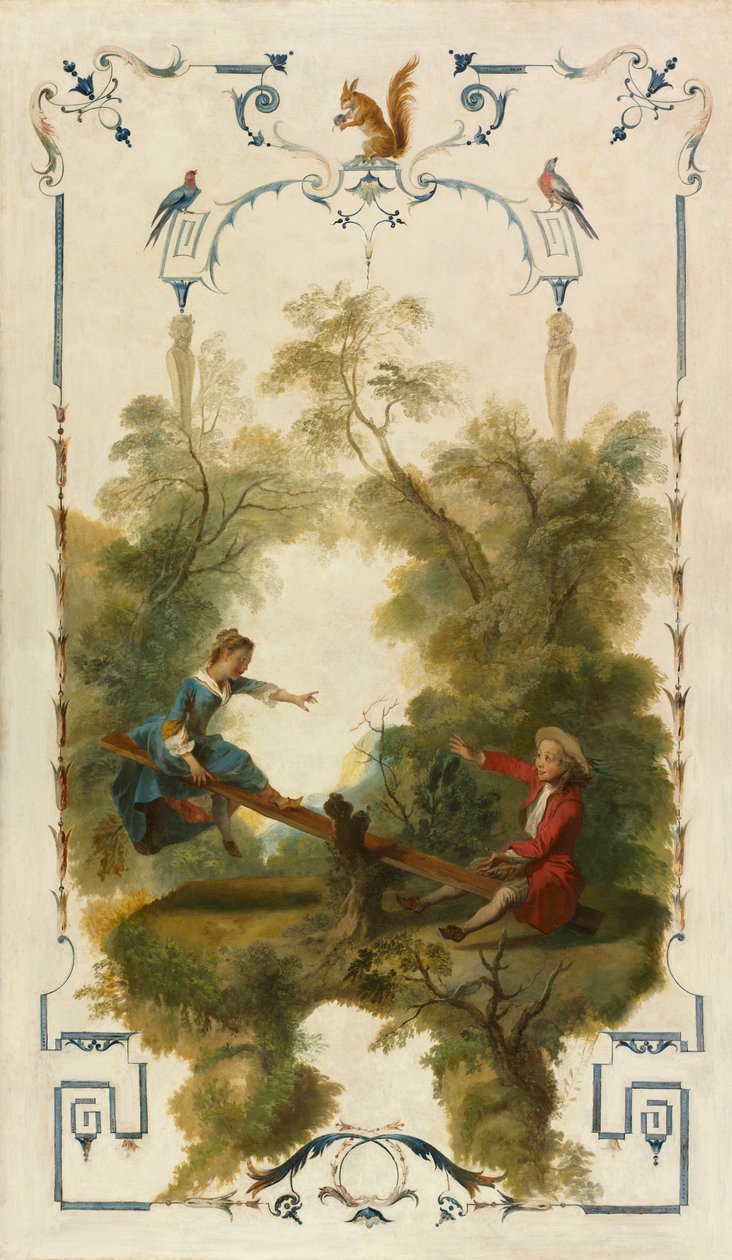 See-Saw, ca. 1723-1727. av Nicolas Lancret