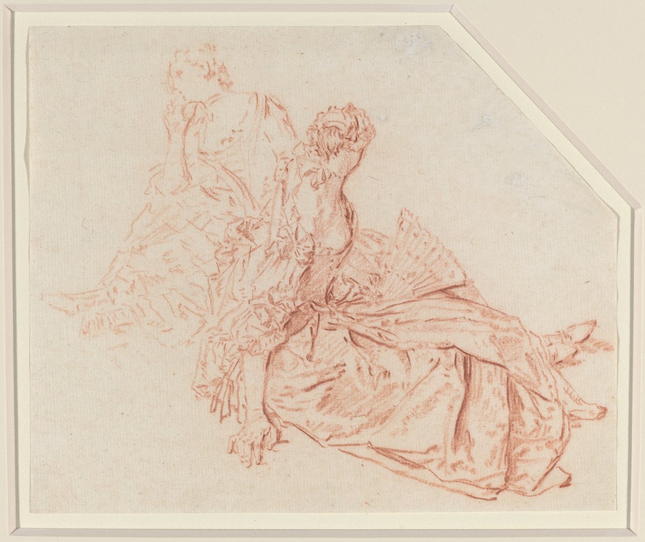 To sittende damer av Nicolas Lancret
