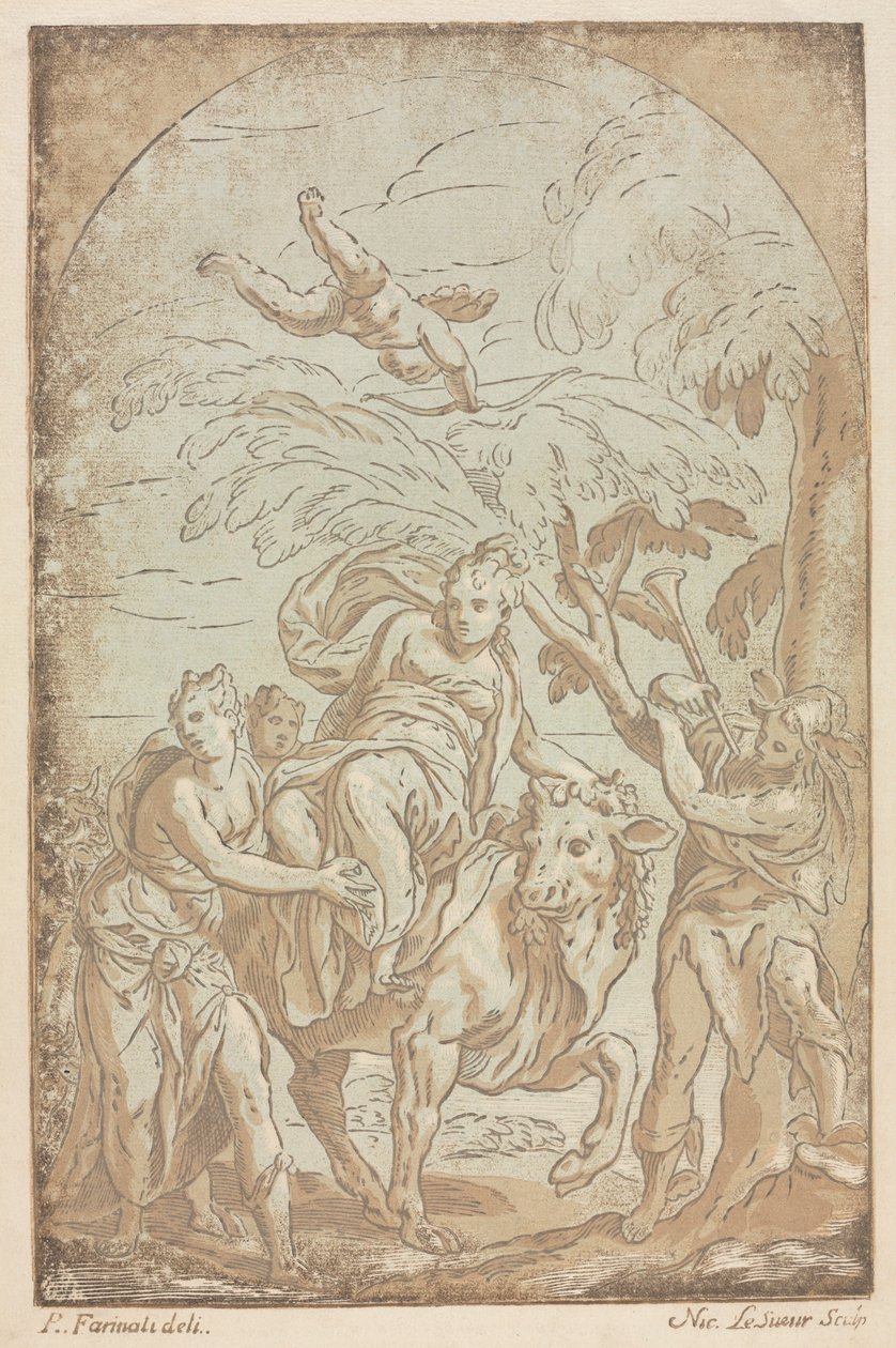 Voldtekten av Europa, 1725-42. av Nicolas LeSueur