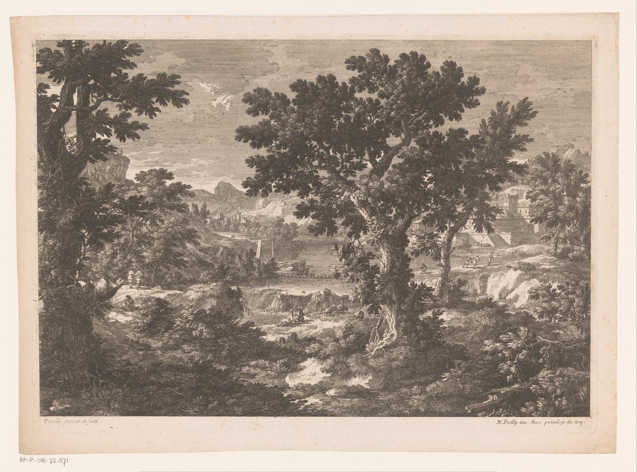 Elvelandskap av Nicolas Perelle