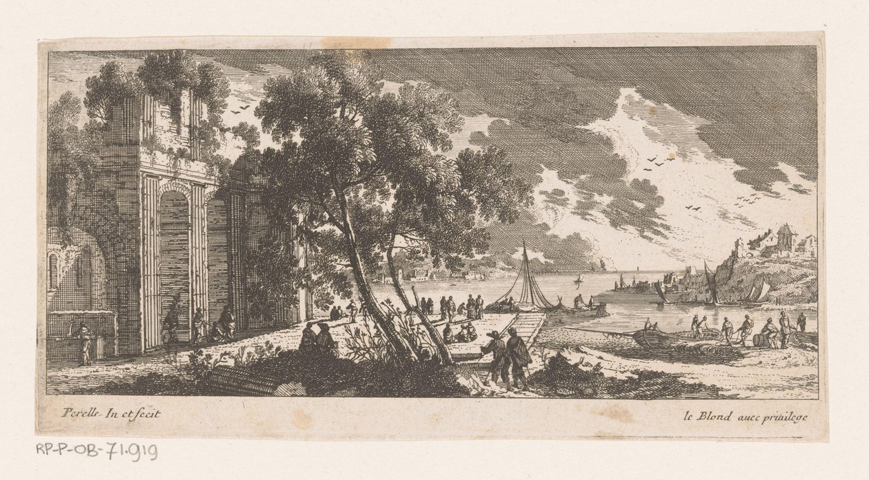 Ruin på kai ved sjøen av Nicolas Perelle