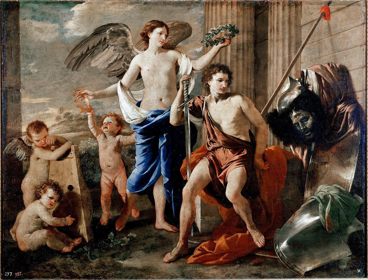 Davids triumf. Maleri av Nicolas Poussin av Nicolas Poussin