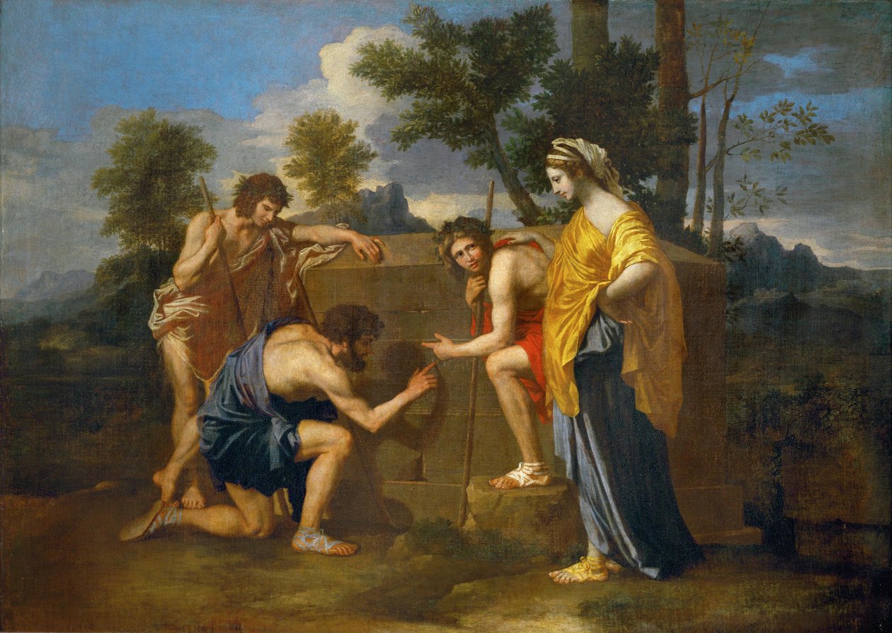 Shepherds in Arcadia (Et in Arcadia ego) av Nicolas Poussin