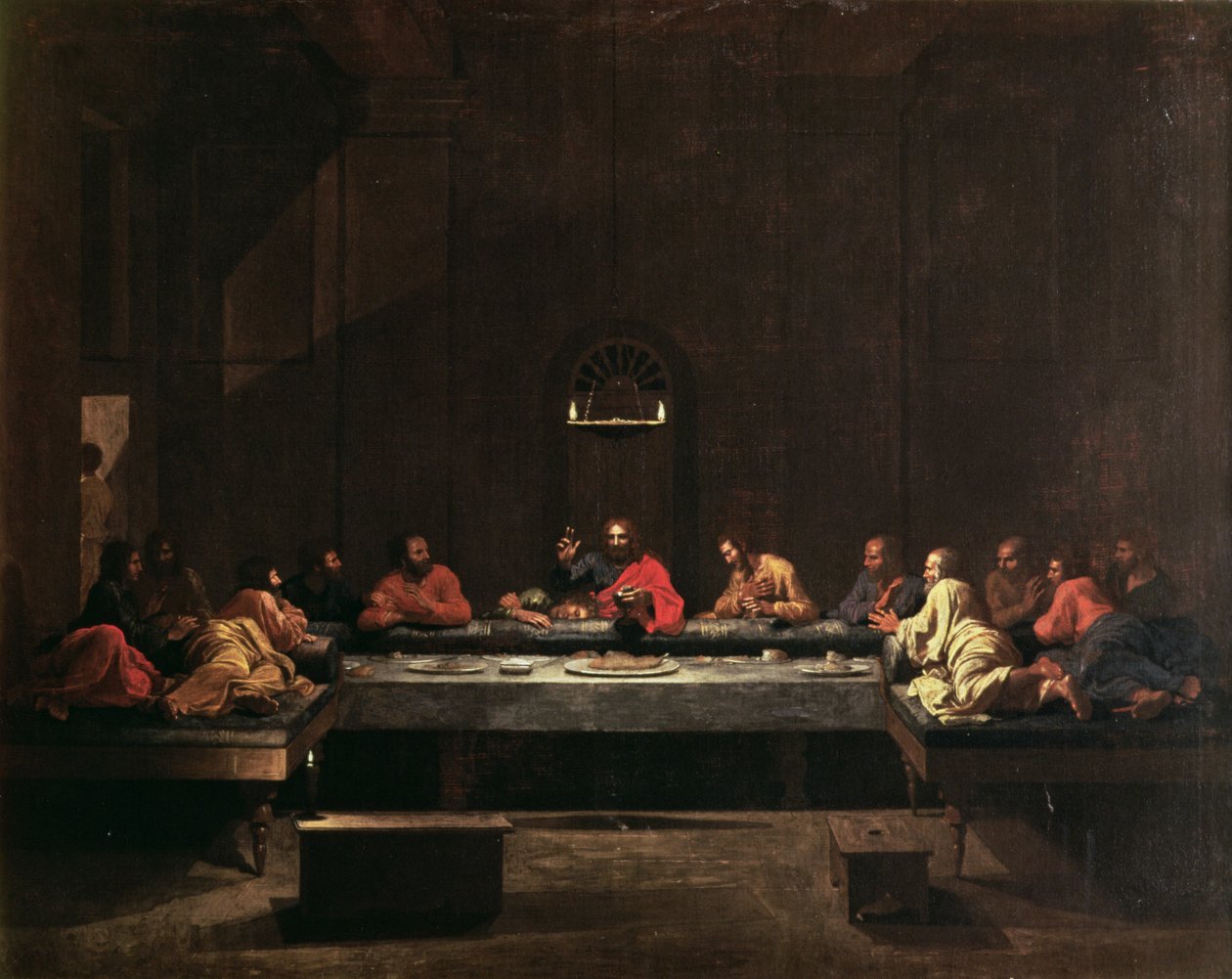 Den hellige nattverd, ca. 1638-40 av Nicolas Poussin