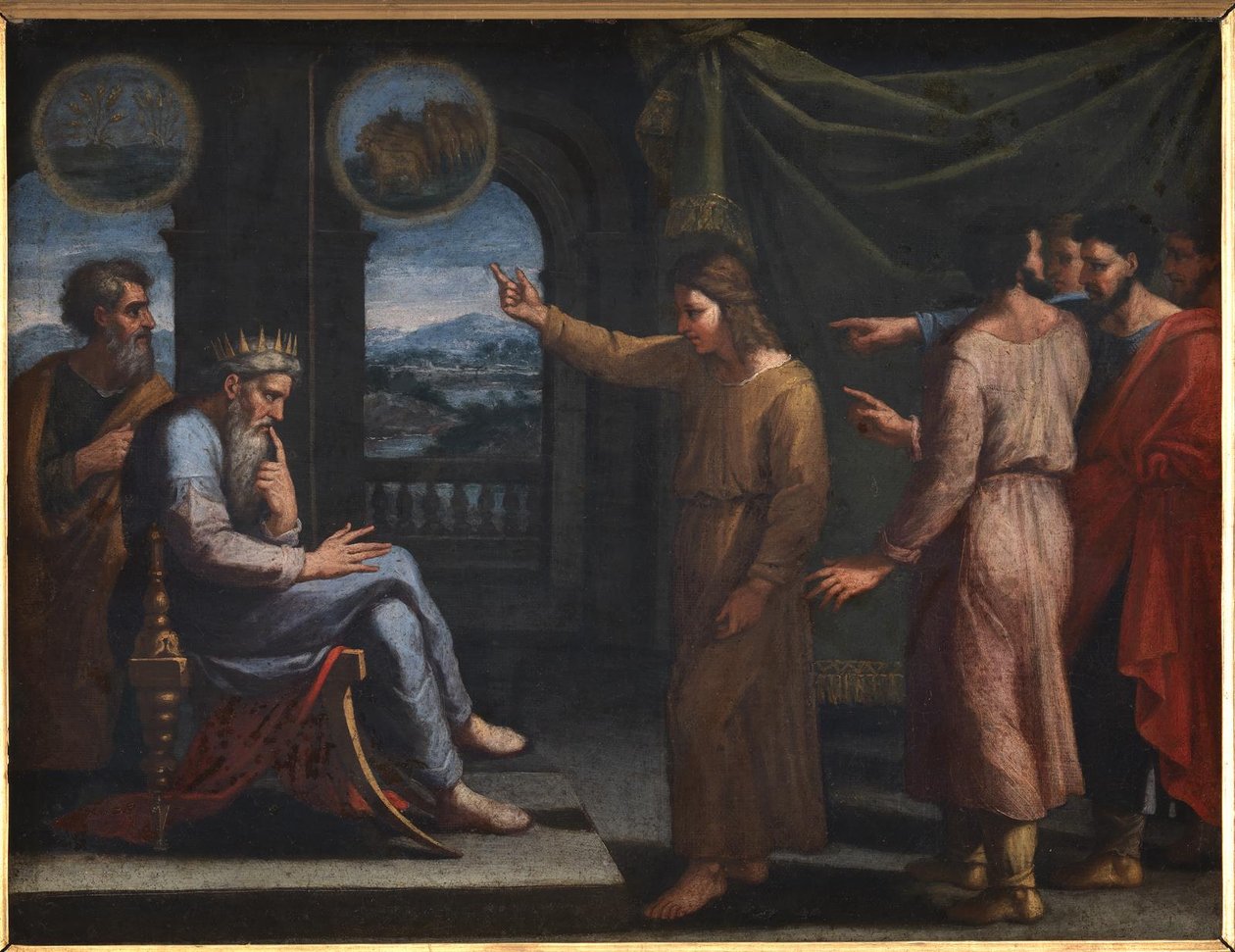 Josef tolker faraos drøm av Nicolas Poussin