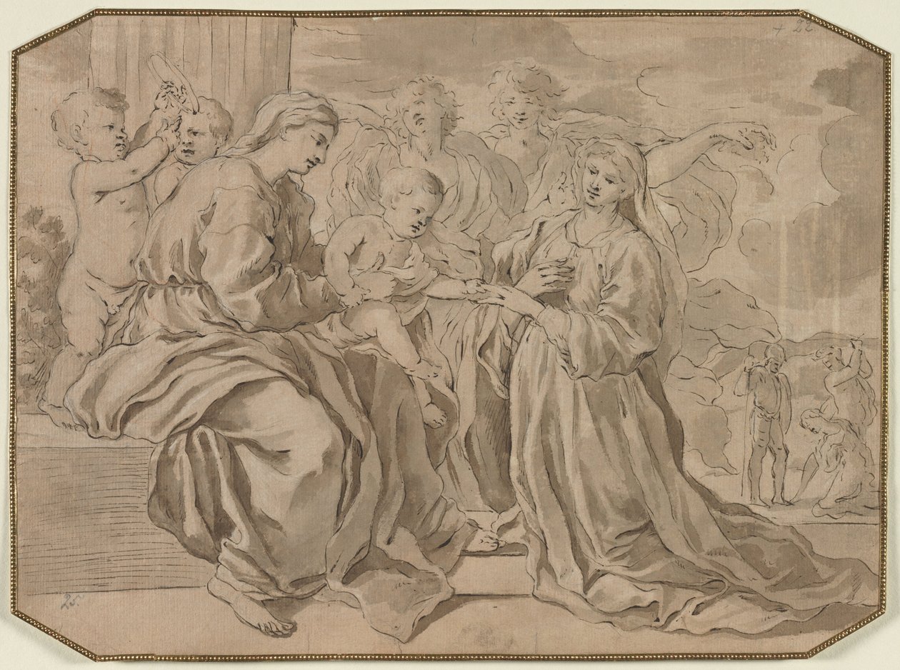 Mystisk ekteskap av St. Catherine av Nicolas Poussin