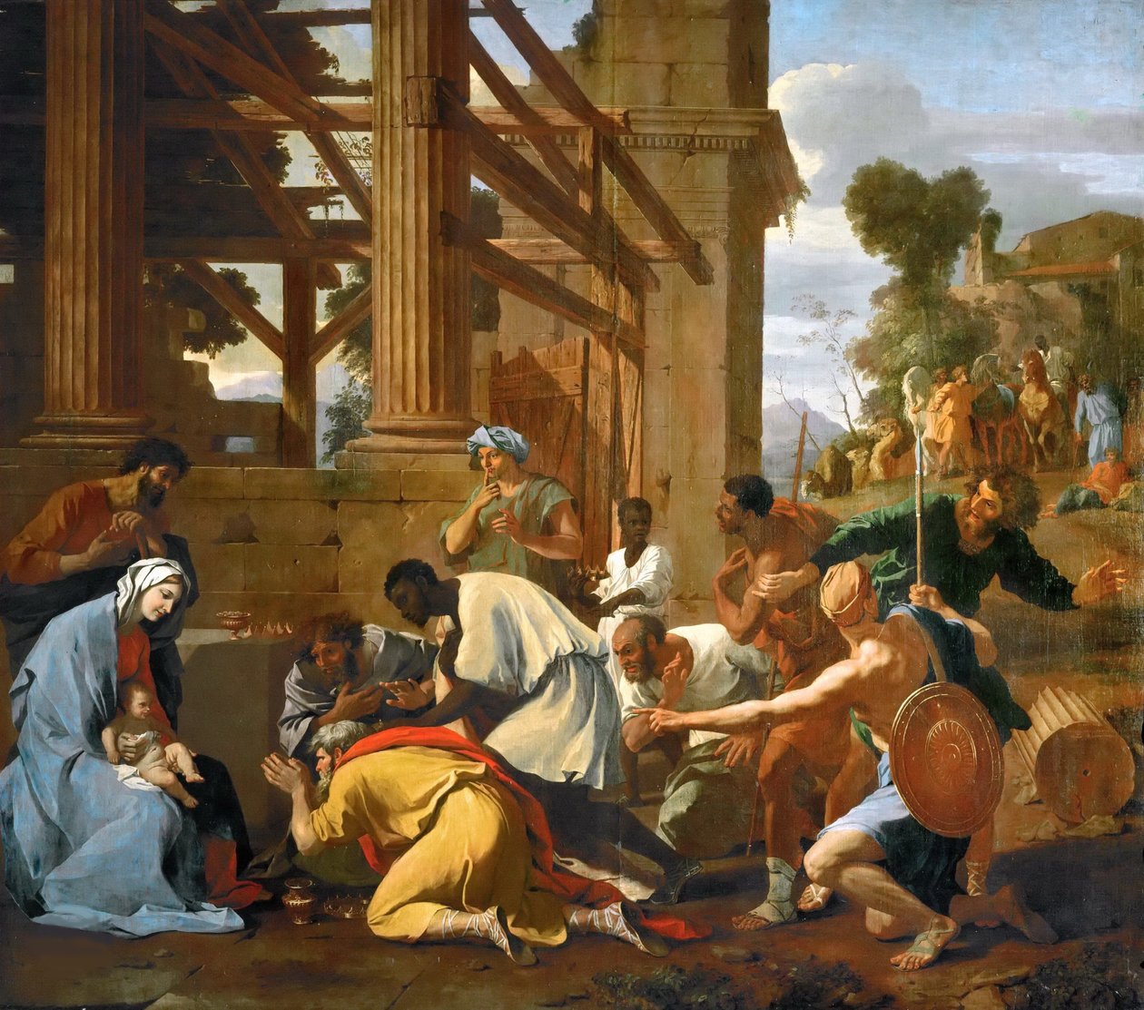 The Adoration of the Magi, 1633. av Nicolas Poussin