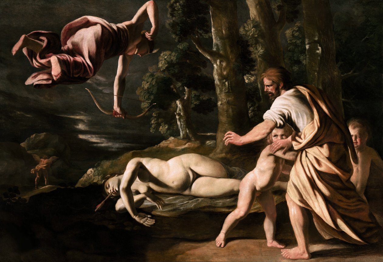 Chiones død, ca. 1622. av Nicolas Poussin