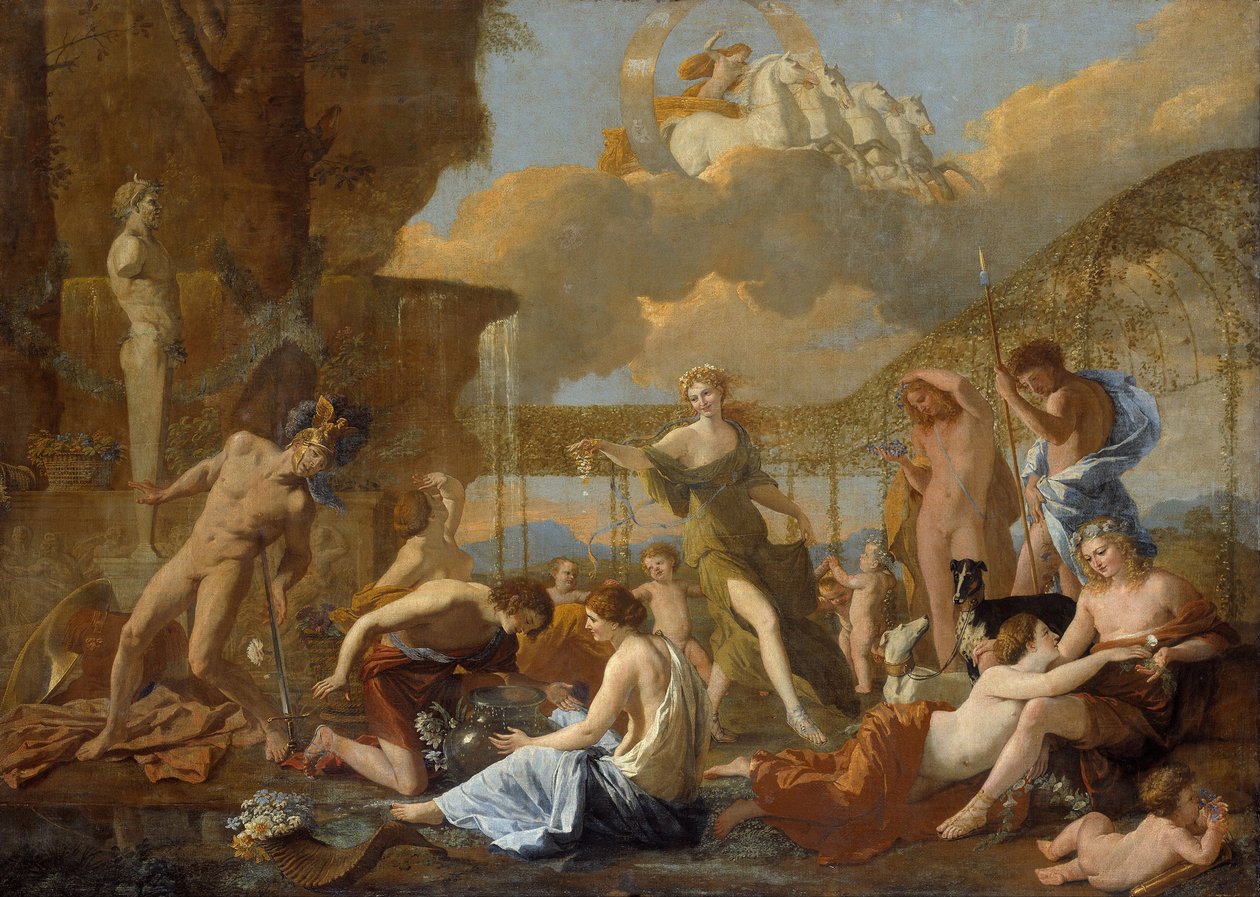 The Empire of Flora, 1631 av Nicolas Poussin