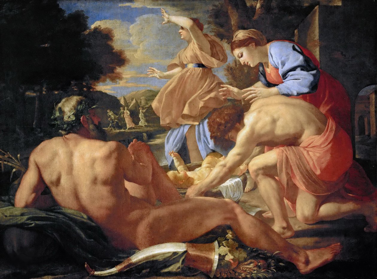 Funnet av Moses, 1624. av Nicolas Poussin