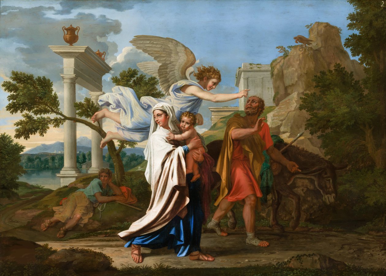 Flukten til Egypt, ca 1657. av Nicolas Poussin