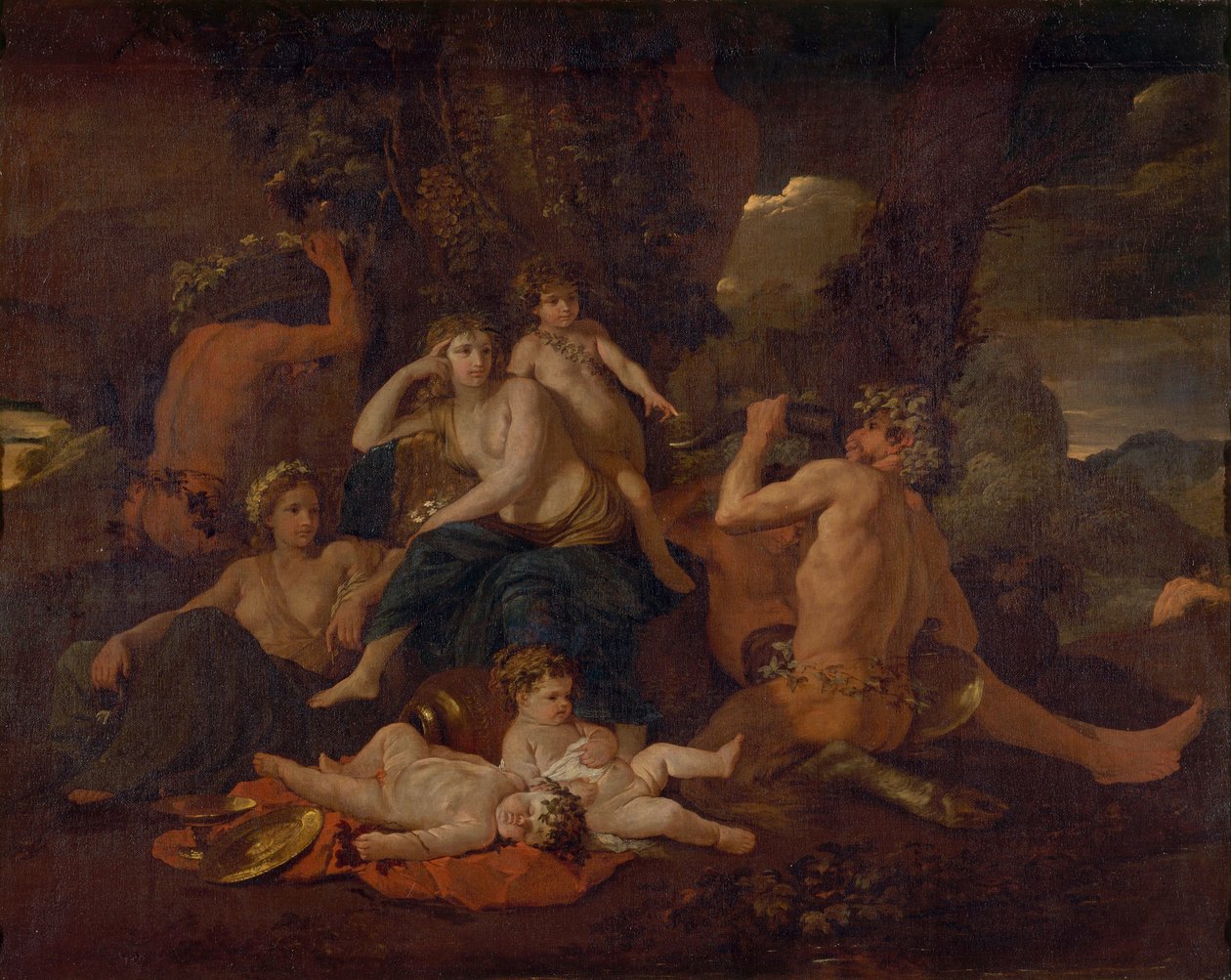 The Infancy of Bacchus, ca. 1630 av Nicolas Poussin